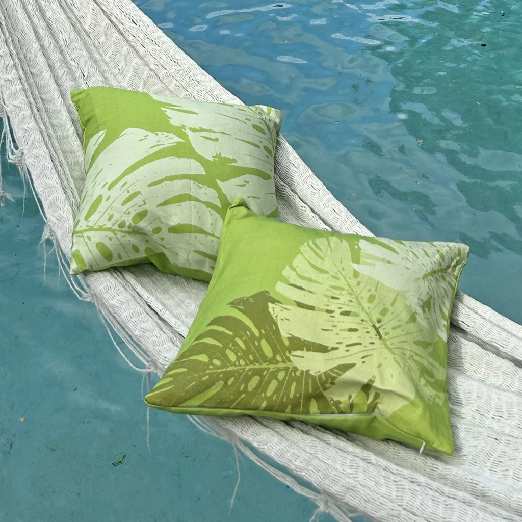 Monstera Lime Pillow Collection