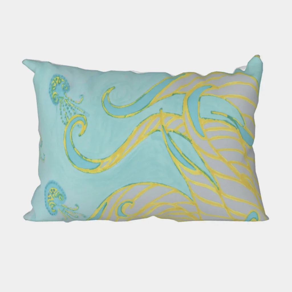 Sea Swirls Lumbar Pillow