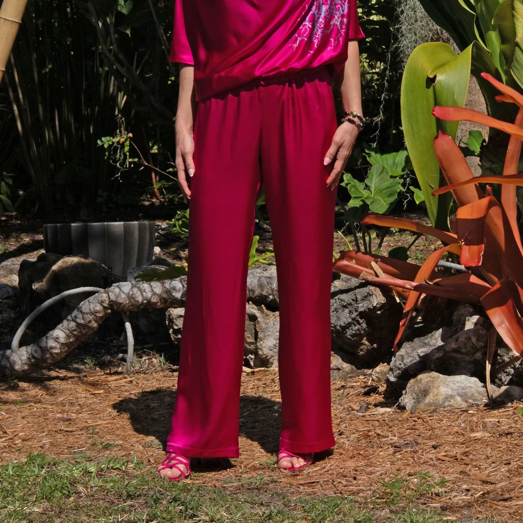 Sally Drawstring Silk Pant