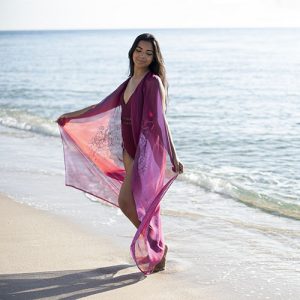 ChichiLuna Vivianne Cover Up in Wine